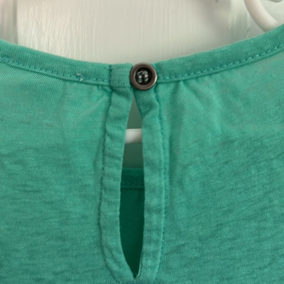 J. Crew Crewcuts Girls Flutter Sleeve Tee Turquoise - Picture 4 of 7